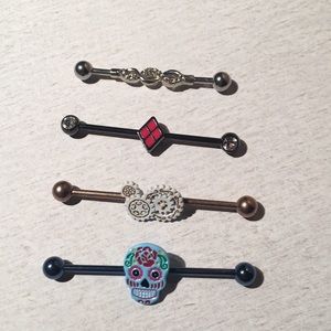 NEW Stainless Steel Industrial piercing jewelry